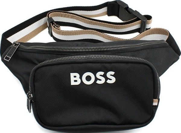 ウエストポーチ ヒューゴボス ポリエステル 35×17.5×6cm ブラック色