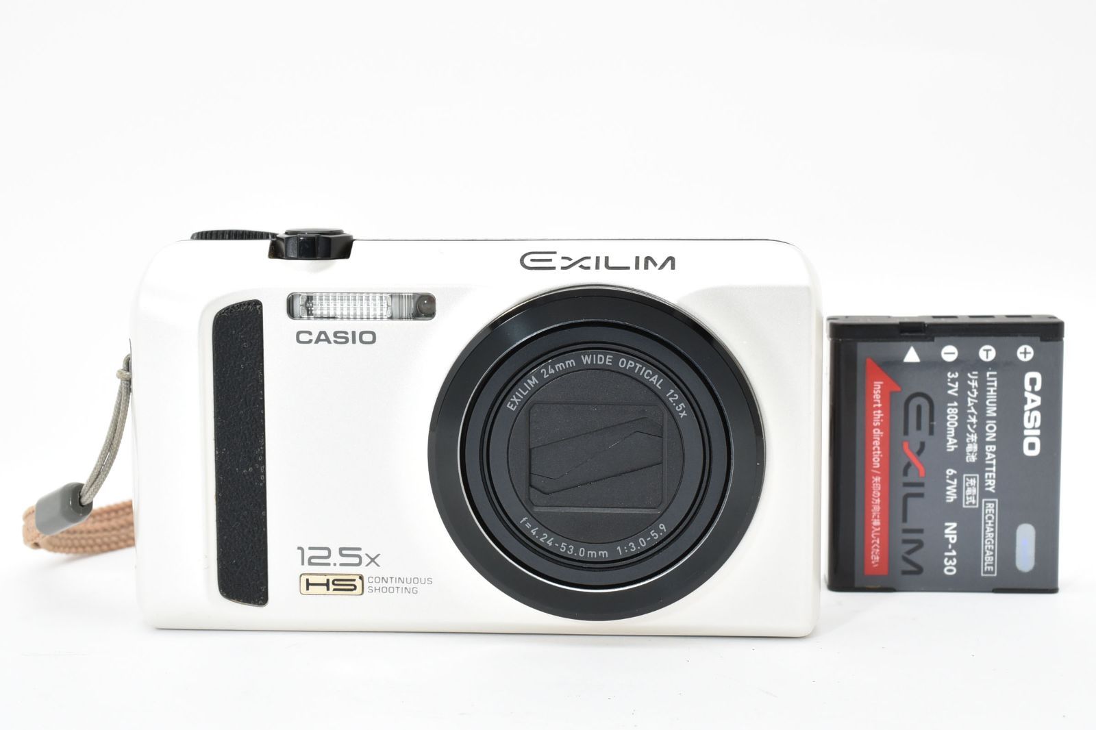 カシオ CASIO EXILIM EX-ZR100 ホワイト 《動作確認済・バッテリー付