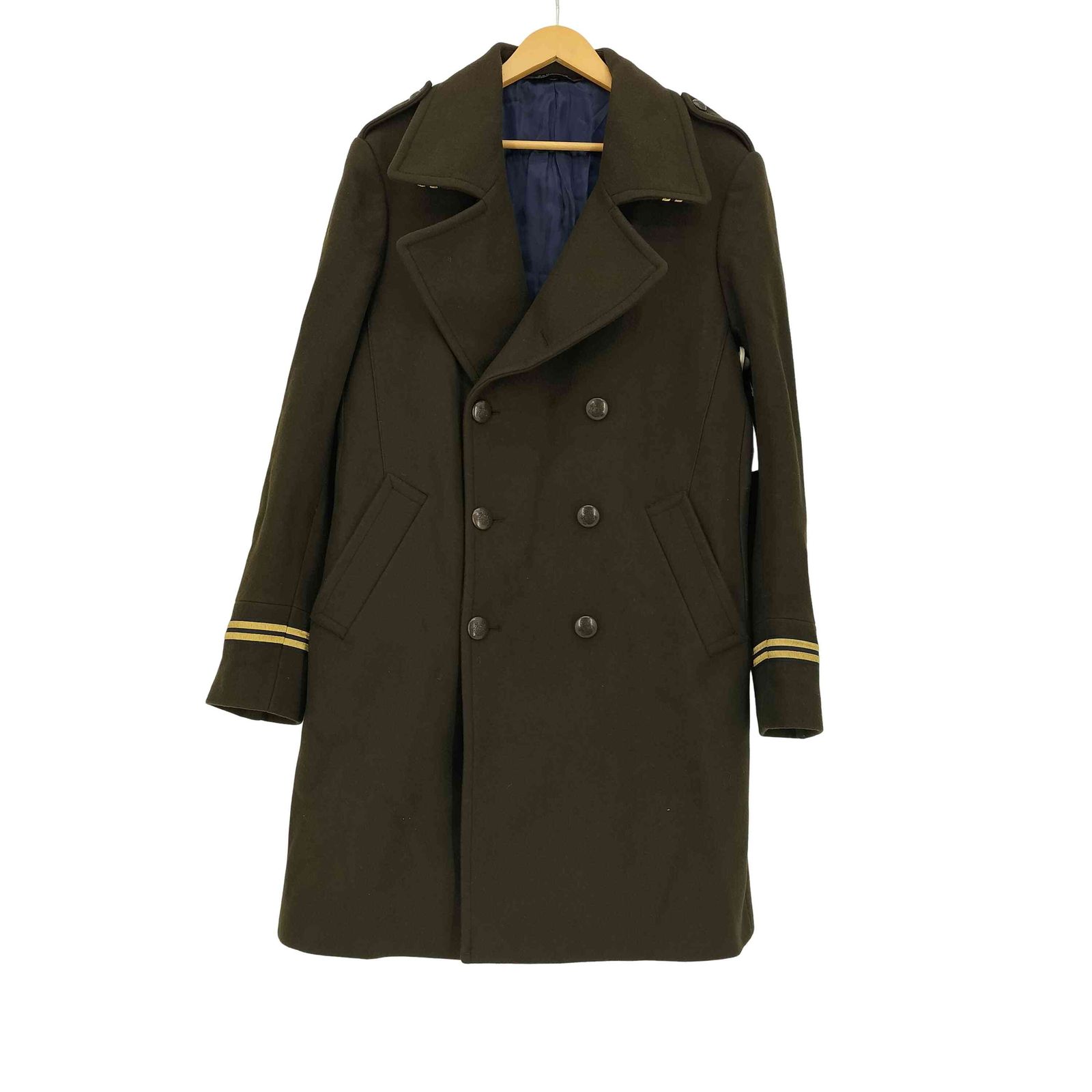 [ZARA MAN] ゴールド刺繍 シャイニーナポレオンジャケット 52 金 ザラマン ZARA MAN ステンカラー 金刺繍 ナポレオンコート メンズ