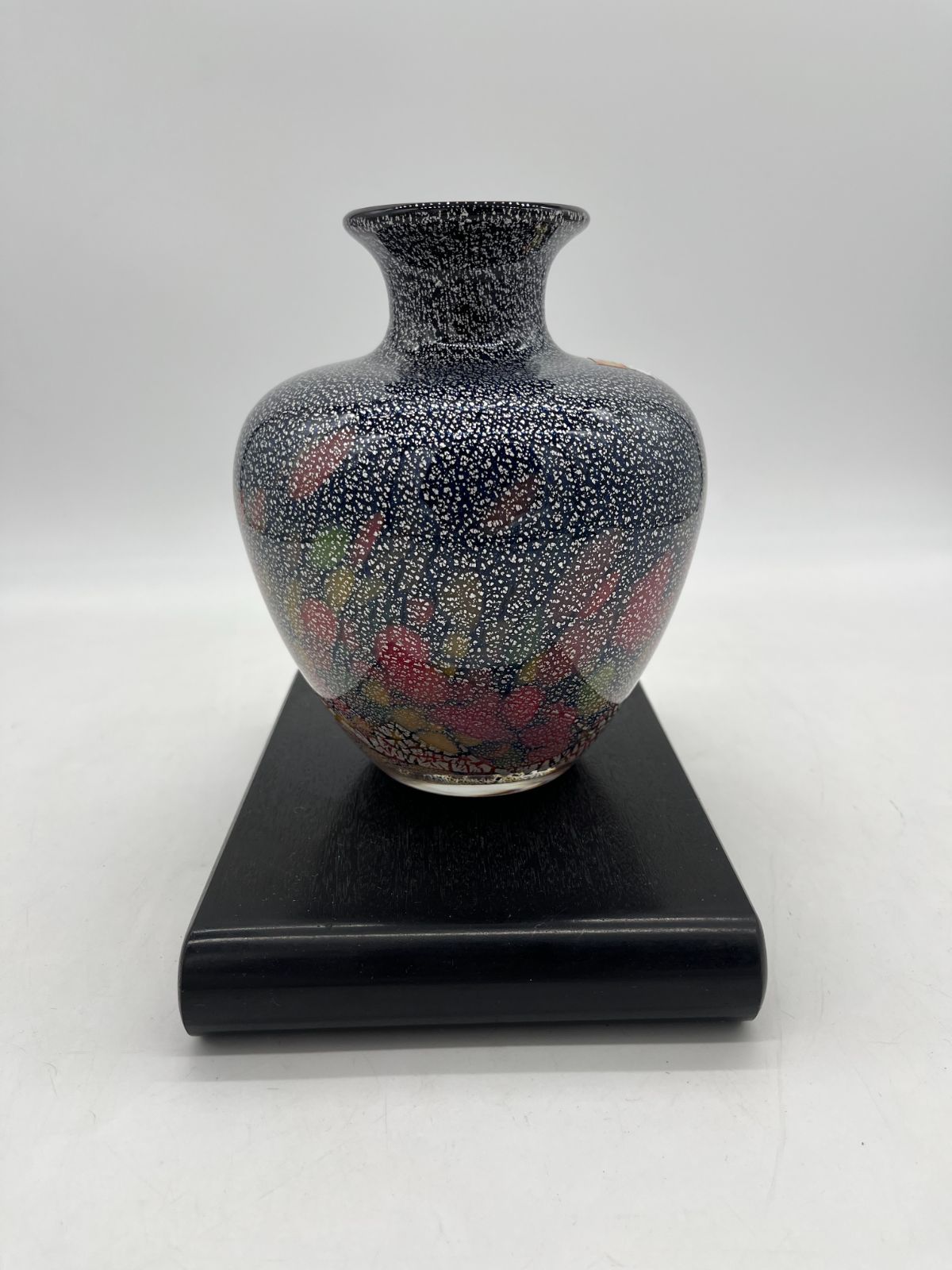 KURATA Craft Glass 壺 花瓶 花器 ふじ印 台座 ガラス製 インテリア