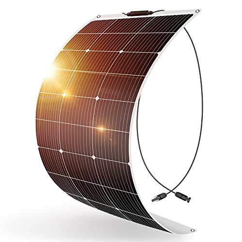 DOKIO ソーラーパネル 100W フレキシブル MC4 コネクター 12v