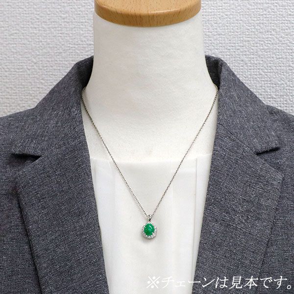 Pt900 翡翠 ダイヤモンド ペンダントトップ 2.99ct D0.62ct - メルカリ