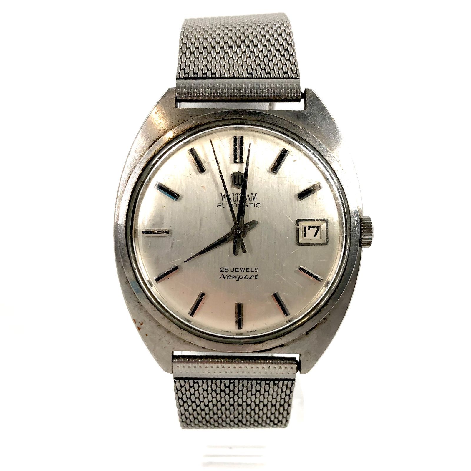 WALTHAM ウォルサム Newport ニューポート AT/SS デイト シルバー文字