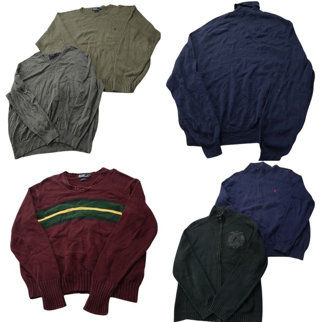 古着卸 まとめ売り ラルフローレン セーター 6枚セット (メンズ XL