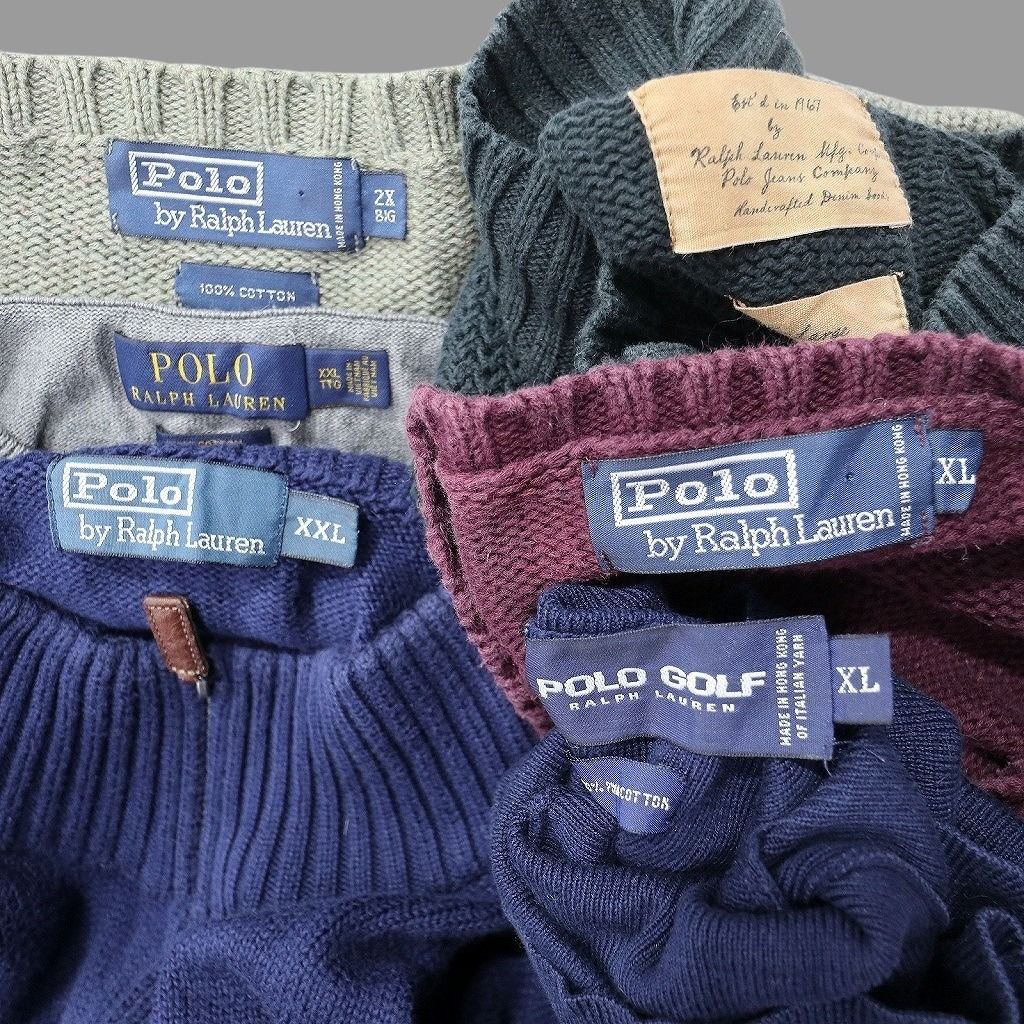 古着卸 まとめ売り ラルフローレン セーター 6枚セット (メンズ XL