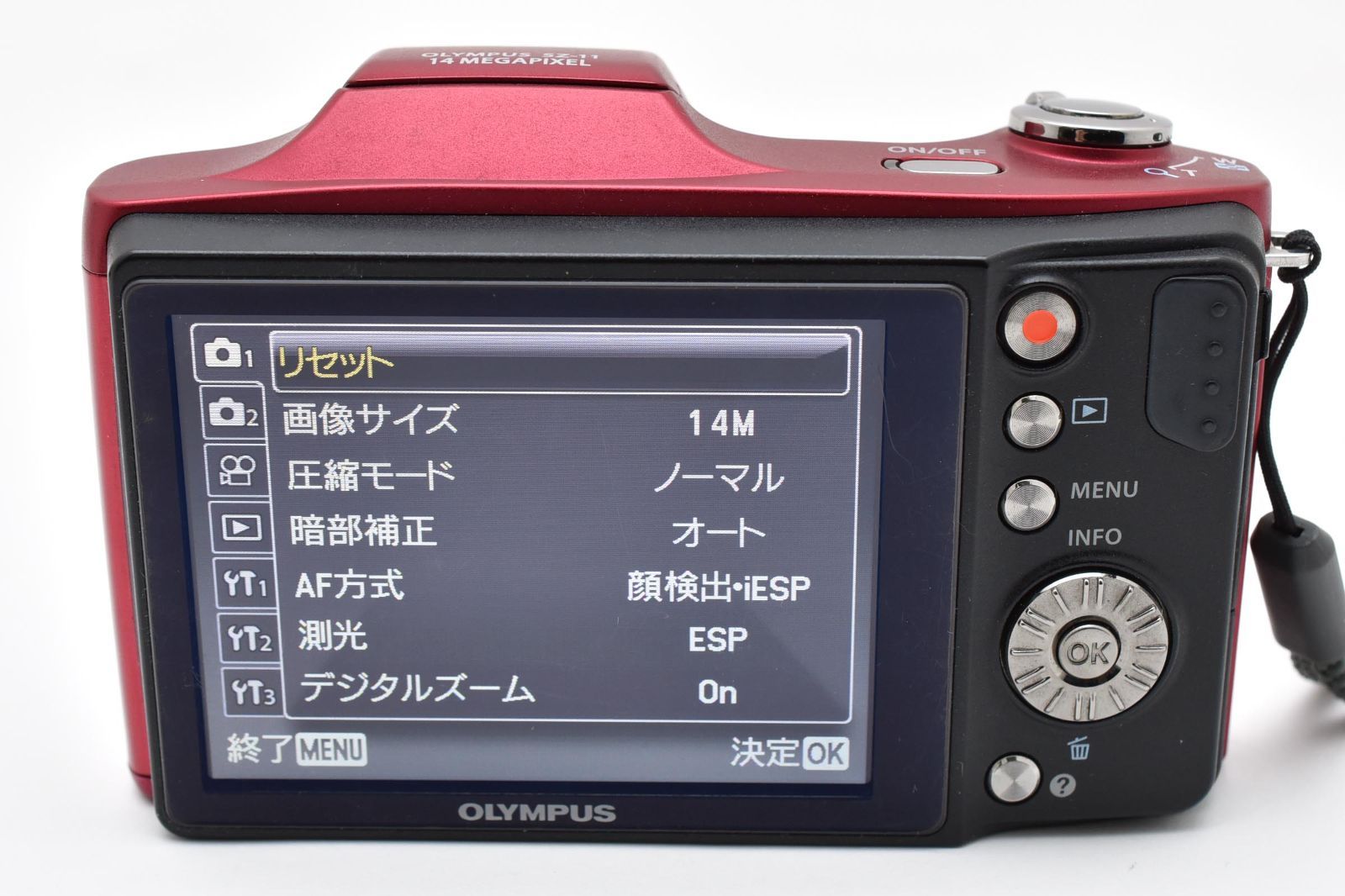 □ 美品 □ オリンパス OLYMPUS SZ-11 レッド 《動作確認済・付属品