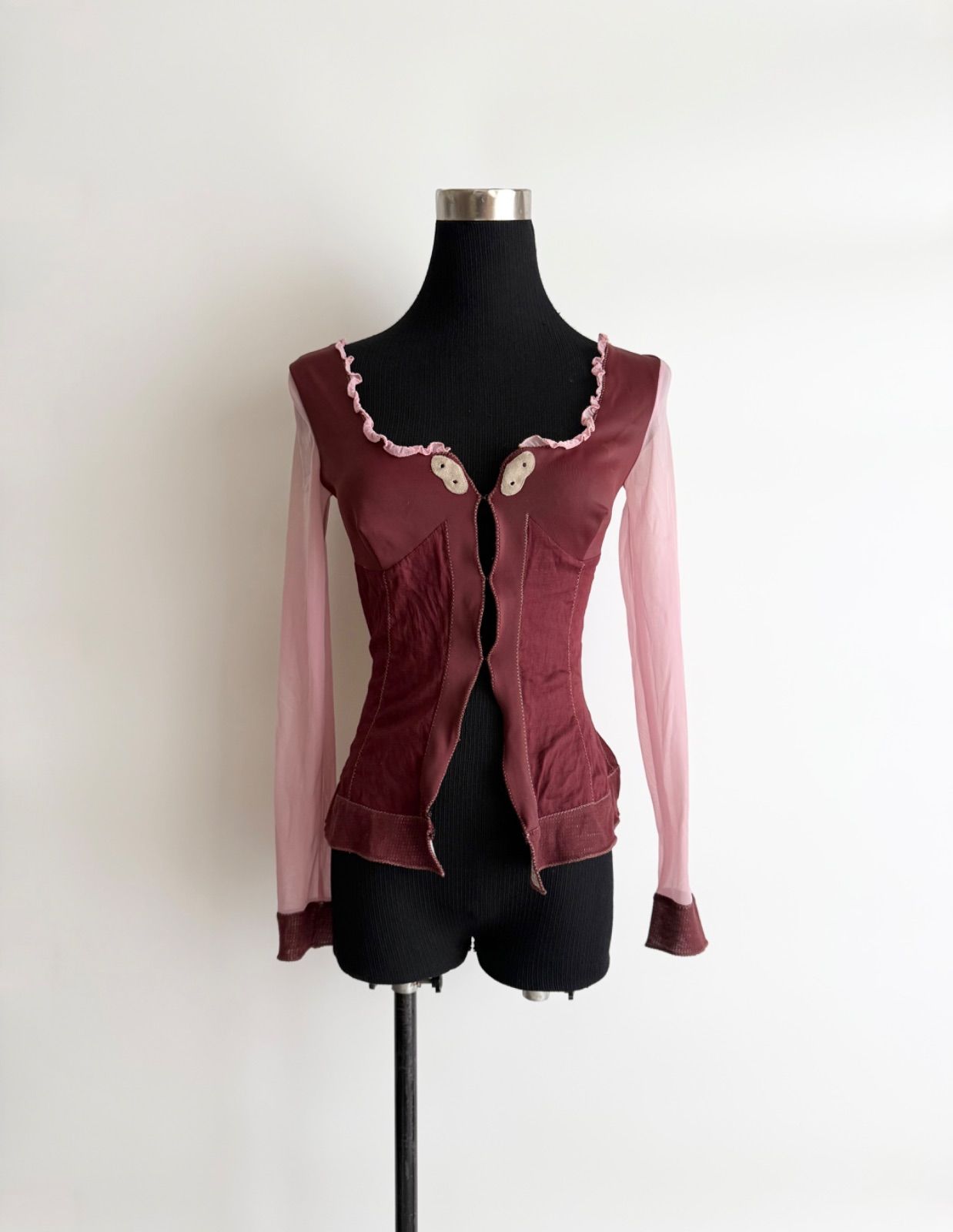 FW1999 MIU MIU LACEL DOCKING SHIRT ミュウミュウ 1999年 archive