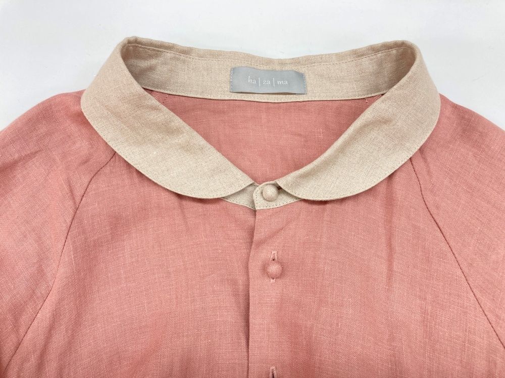 ハザマ hazama 経年真価のワンピース リネン100％ LINEN 麻 フレア