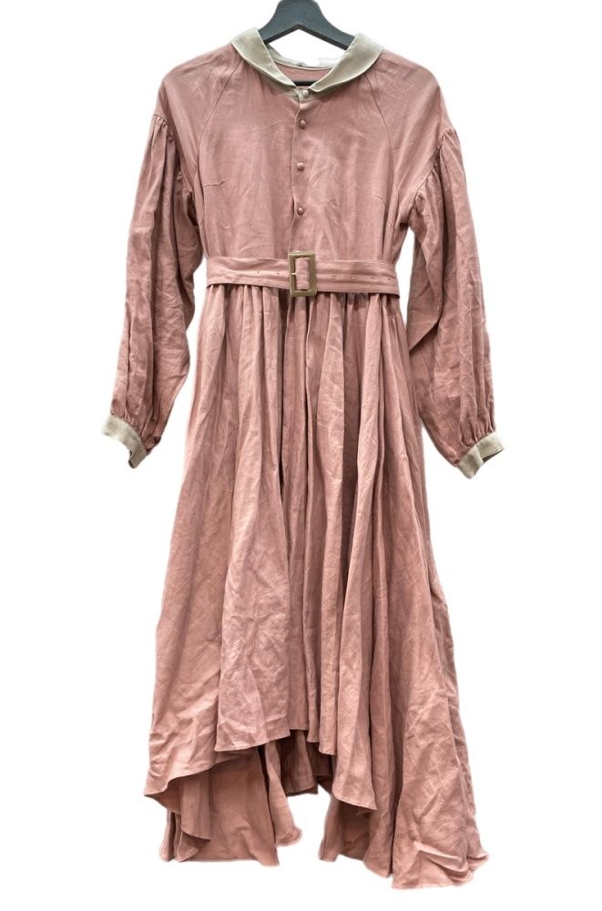 ハザマ hazama 経年真価のワンピース リネン100％ LINEN 麻 フレア