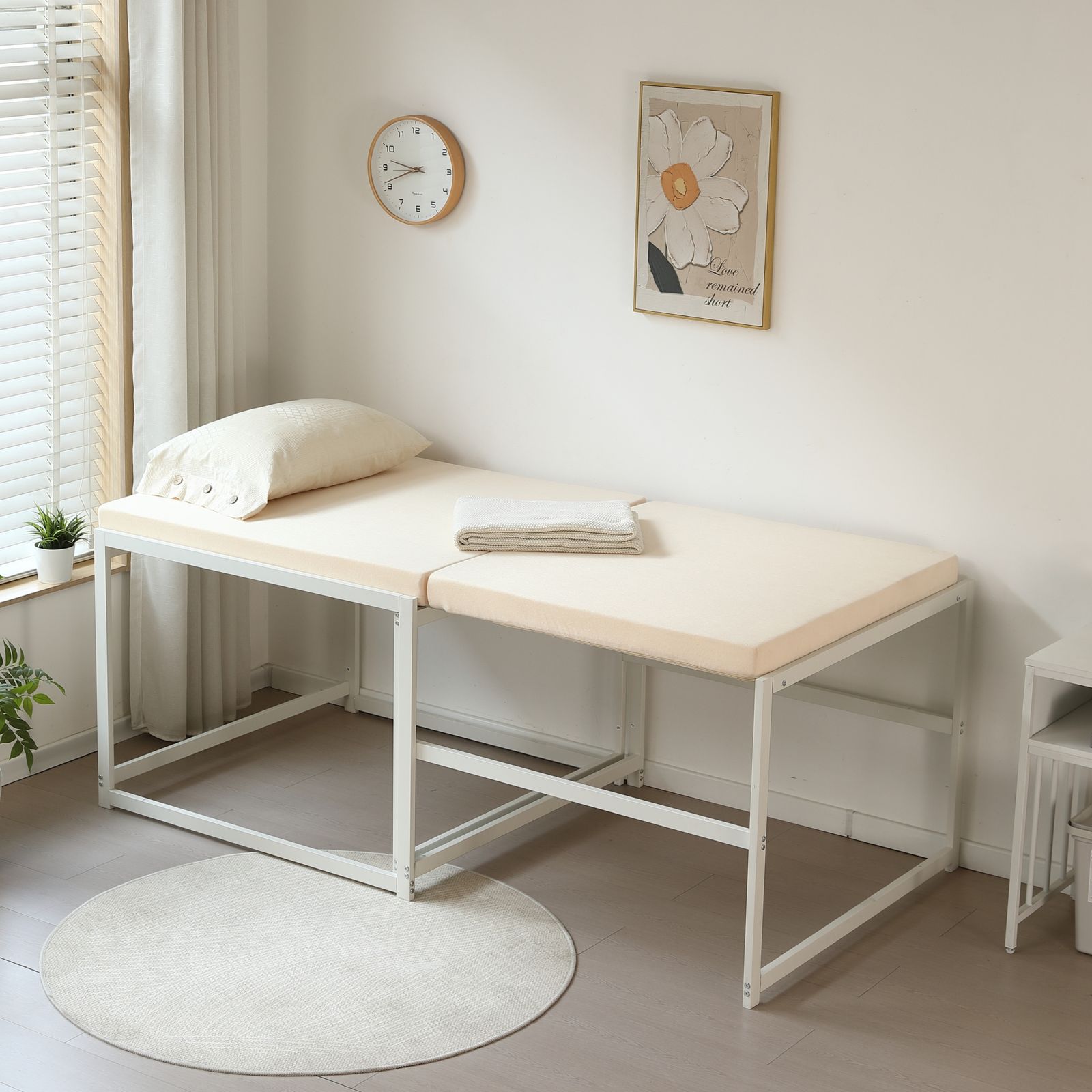 高さ75cm 伸長式ベッド ディベッド シングル 高いベッド パイプベッド