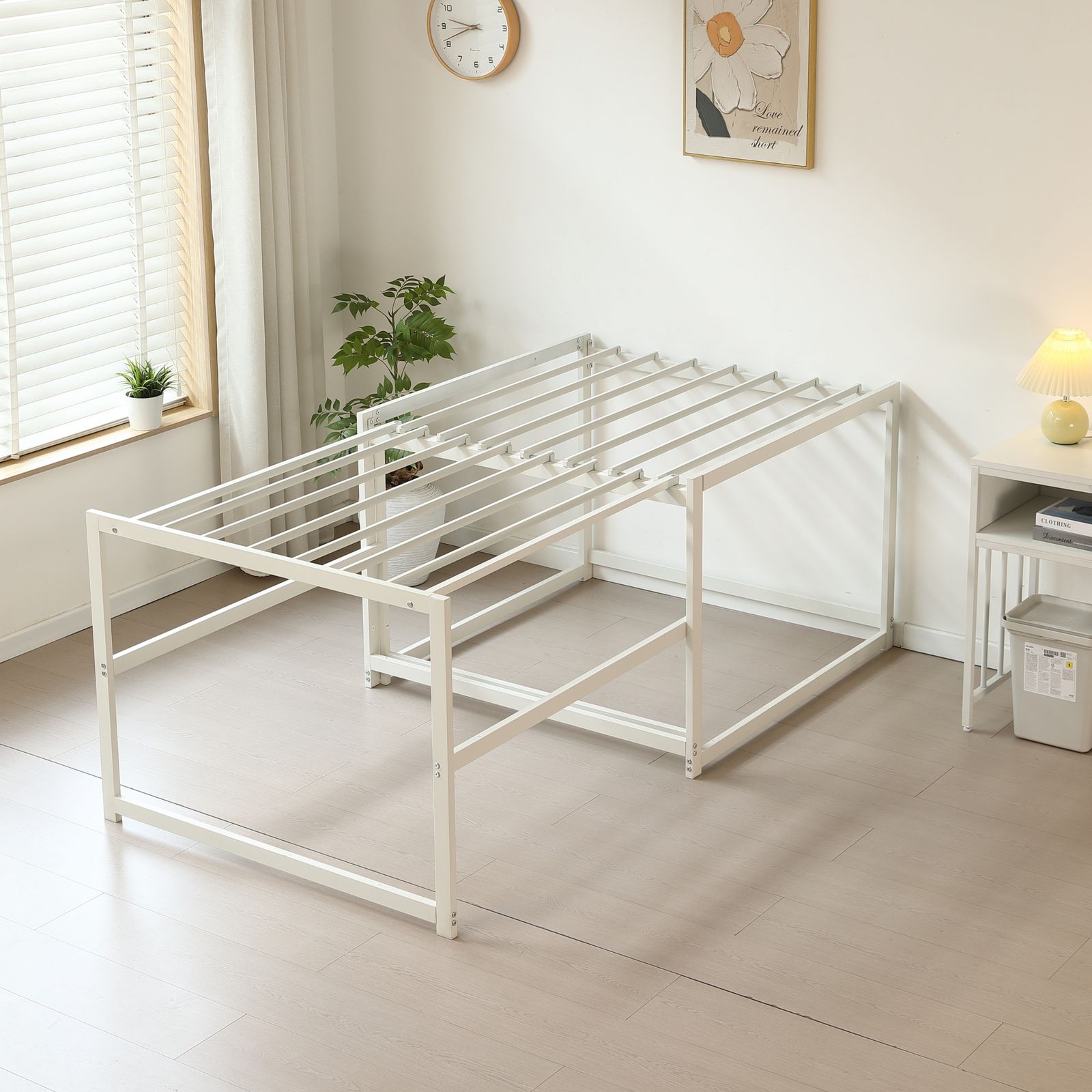 高さ75cm 伸長式ベッド ディベッド シングル 高いベッド パイプベッド