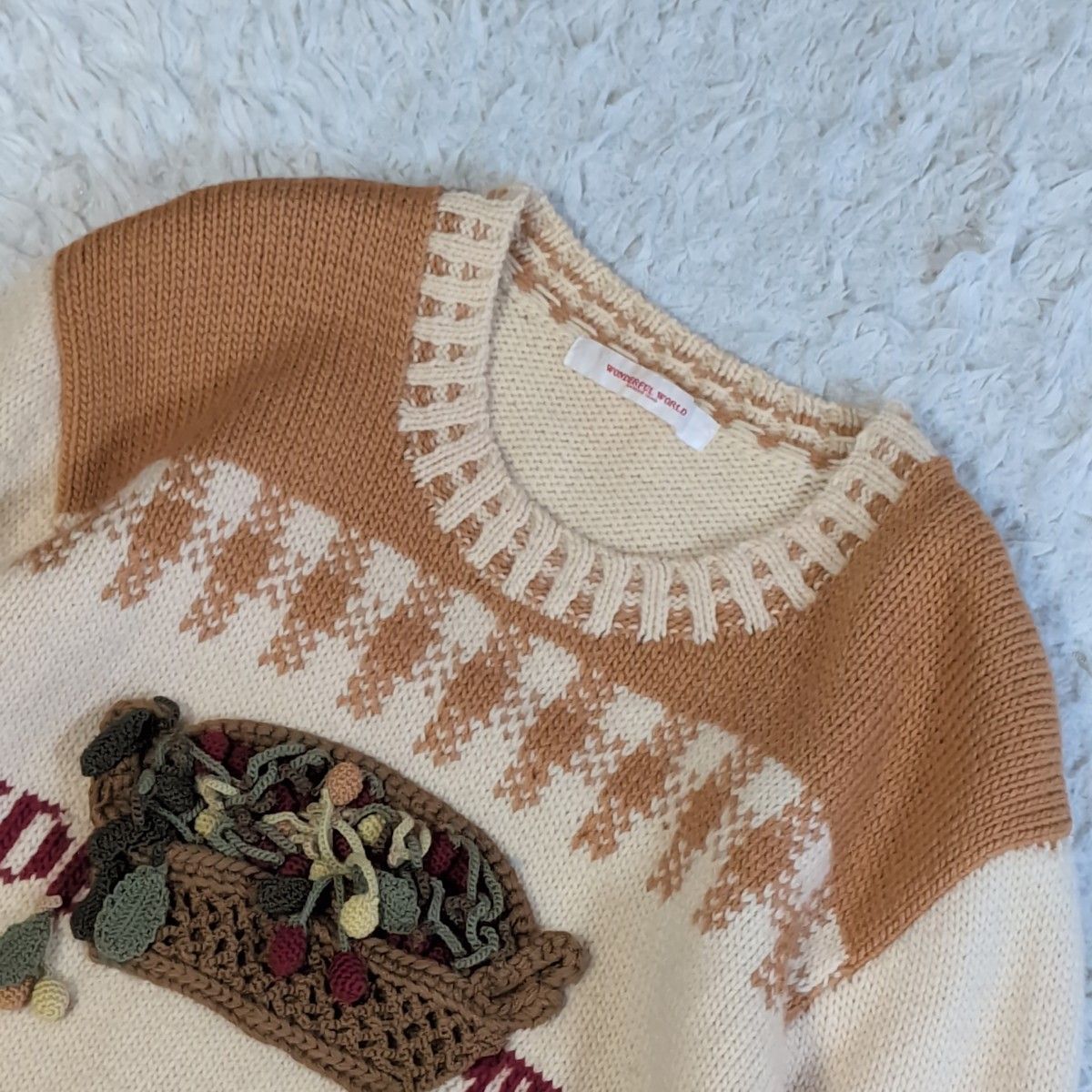 WONDERFUL WORLDワンダフルワールド ブルゾン 美品✨ワンダフルワールド wonderful world 3Dバケット チェリー