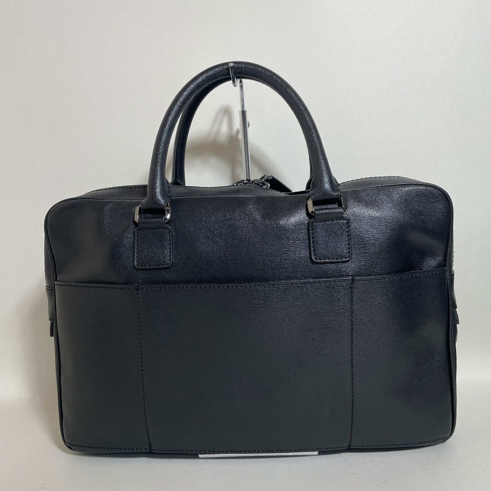 2601-13｜美品｜ヴェルサーチェ ビジネスバッグ レザー ブラック 