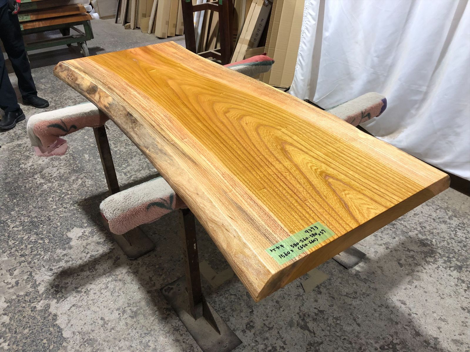 ケヤキ9373 欅 一枚板無垢 乾燥材 1560x580-560-580x57mm ローテーブル