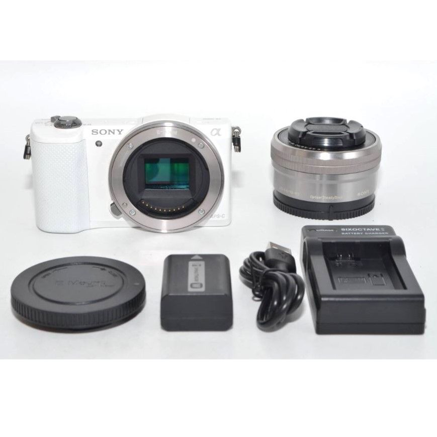 Wifi転送✨ SONY α5000 セット ホワイト ミラーレス一眼 デジカメ