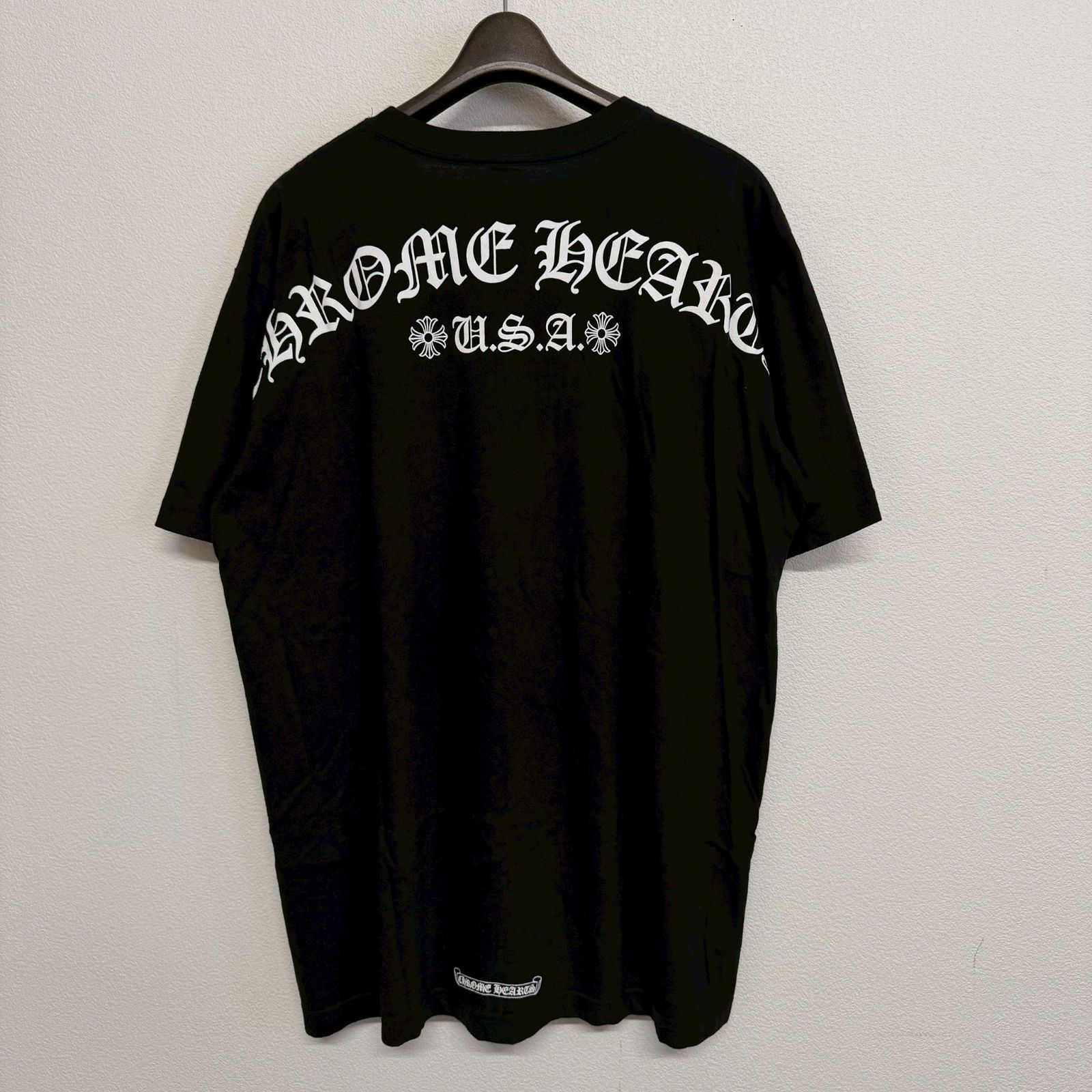 CHROME HEARTS USA クロムハーツ アーチロゴ 黒 ブラック 半袖 Tシャツ 