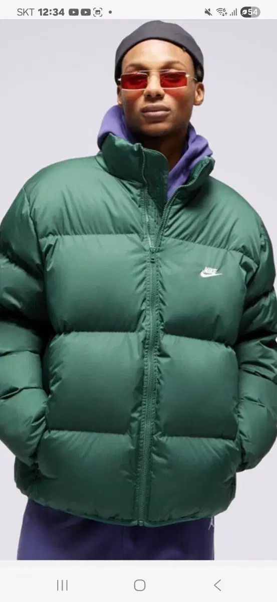 ナイキ ダークグリーン パファー ダウン XXL 110 - メルカリ