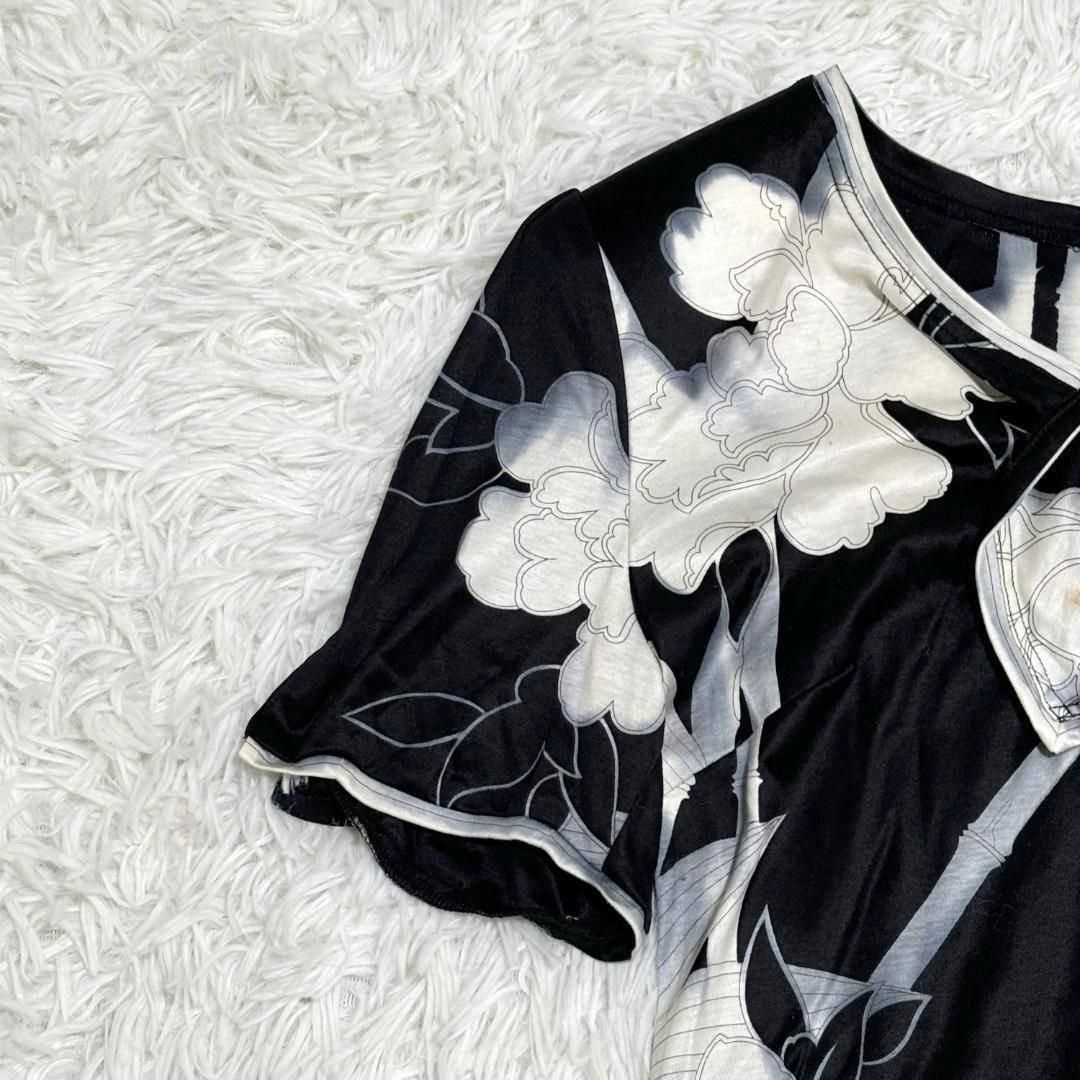 LEONARD 半袖 カットソー L ブラック 花柄 - メルカリ