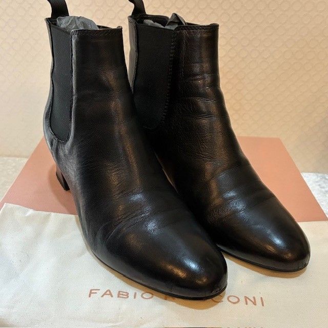 ファビオルスコーニ FABIO RUSCONI サイドゴアブーツ 36/23cm ブラック