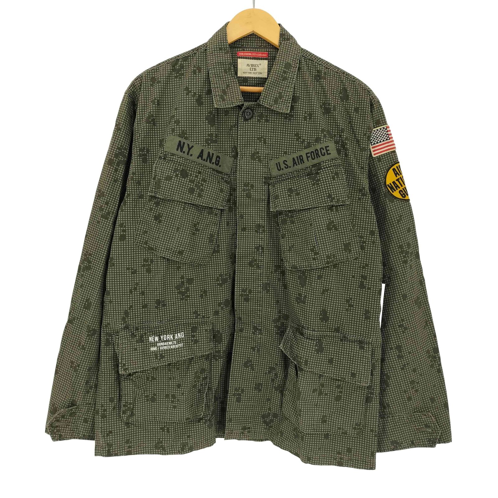 【新品タグ付】AVIREX JUNGLE FATIGUE カーキ 2XL アヴィレックス AVIREX AIR NATIONAL GUARD JUNGLE FATIGUE JACKET