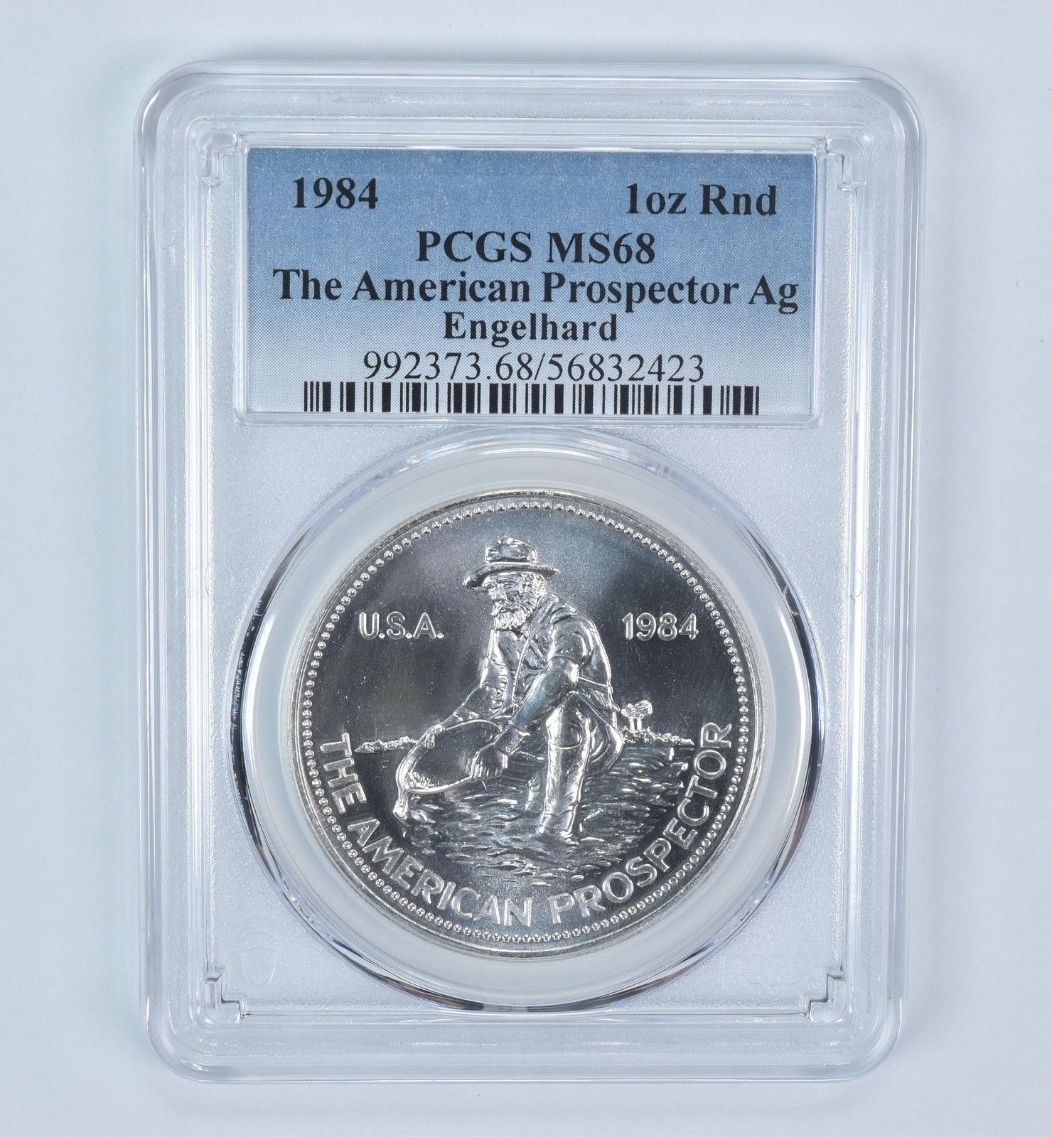 1984年 エンゲルハード プロスペクター 1オンス シルバー ラウンド