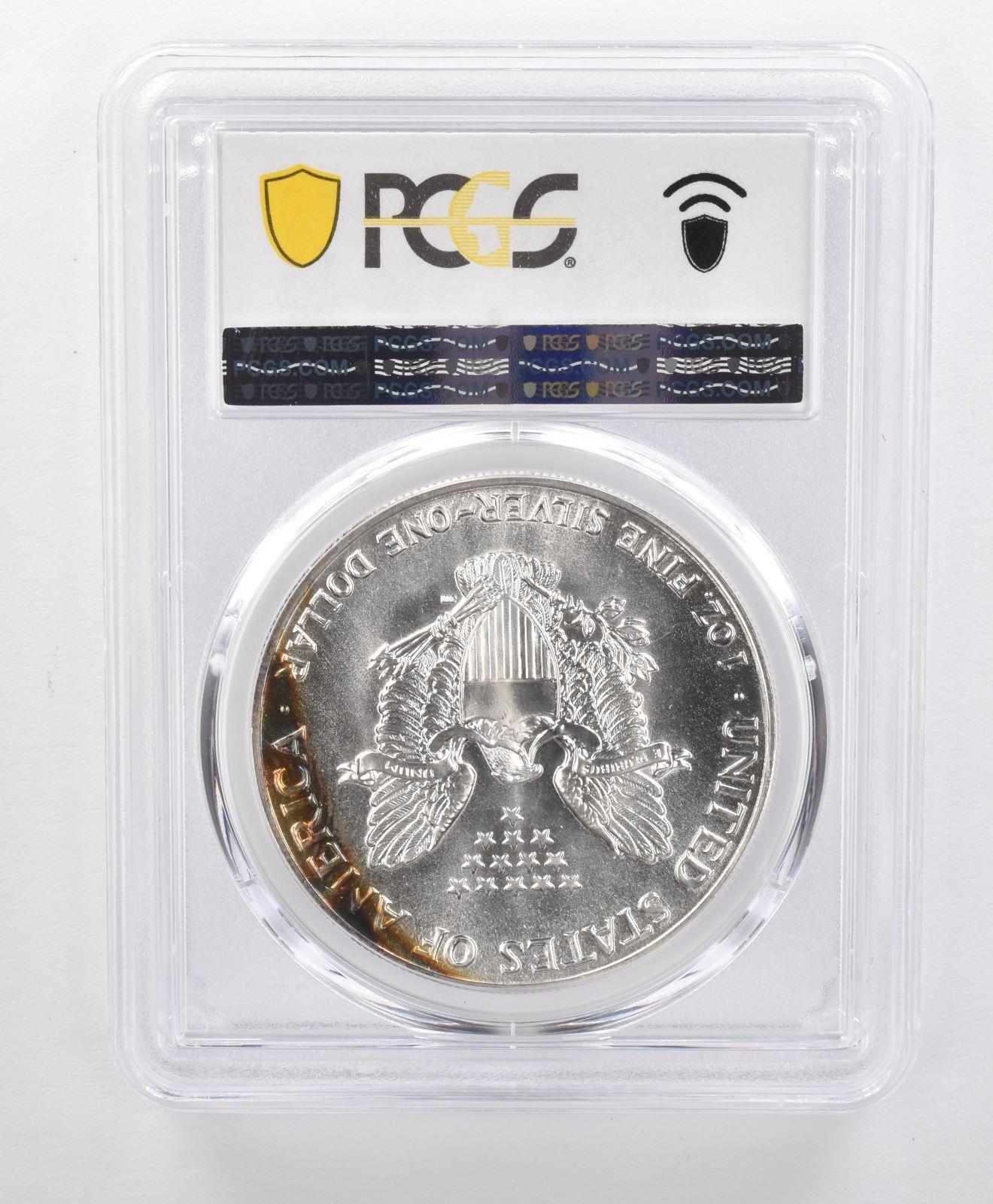 MS67 1987年 アメリカンシルバーイーグル PCGS イエロー/グリーン