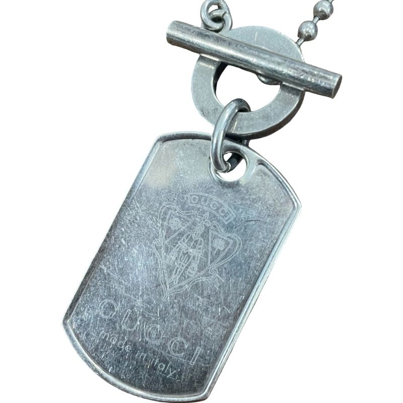 GUCCI グッチ ネックレス ドッグタグ SV925 トップ：21×35mm 28.8g