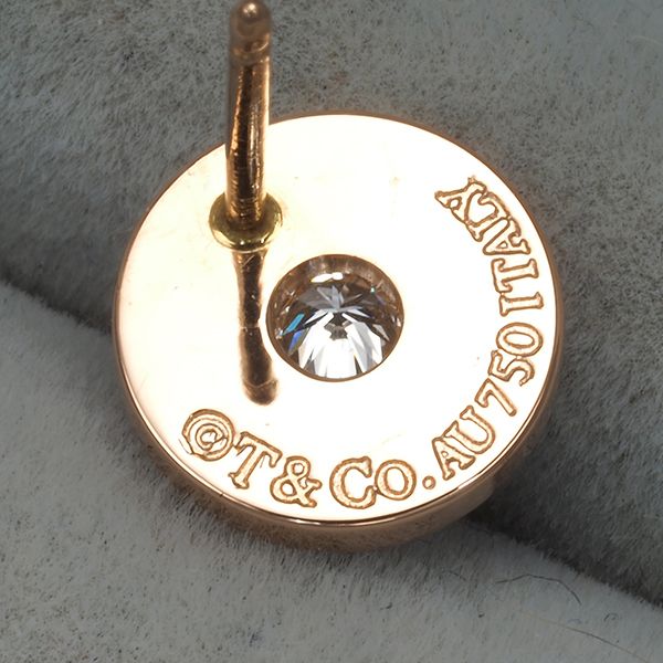 ティファニー ピアス ダイヤ ダイヤモンド 1837 サークル 片耳 K18PG