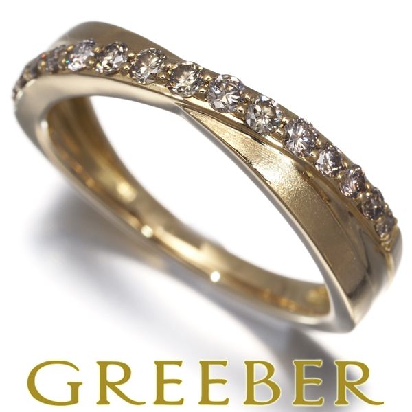 GSTV リング ブラウンダイヤ ダイヤモンド 0.32ct 艶消し クロスライン