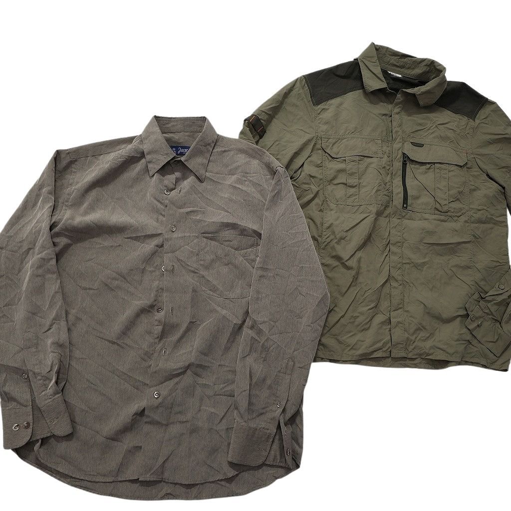 古着卸 まとめ売り 長袖シャツ MIX 9枚セット (メンズ S /M ) ダブル