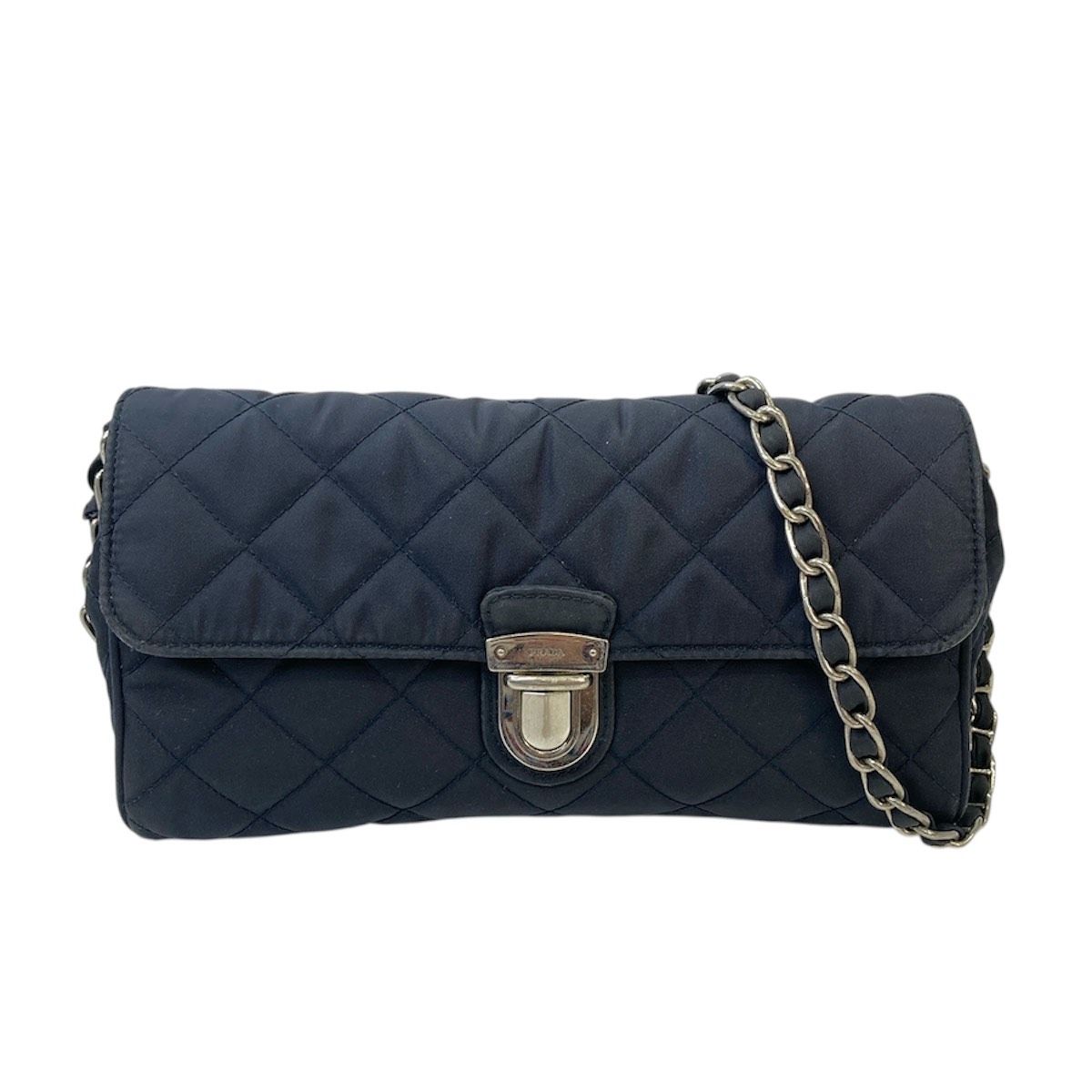 値下げ】PRADA プラダ キルティング ナイロン チェーン ショルダー 