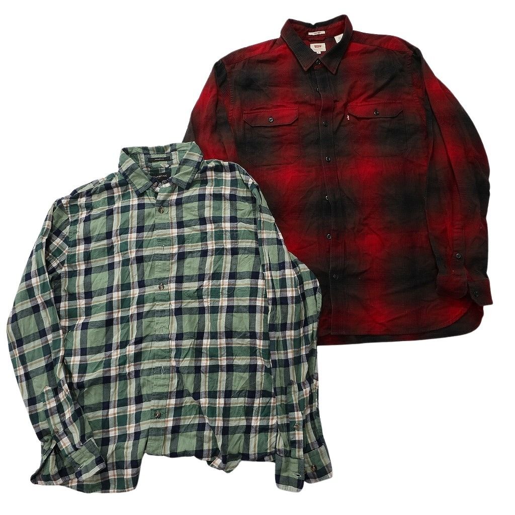 古着卸 まとめ売り ブランドMIX ライトネル 長袖シャツ 10枚セット