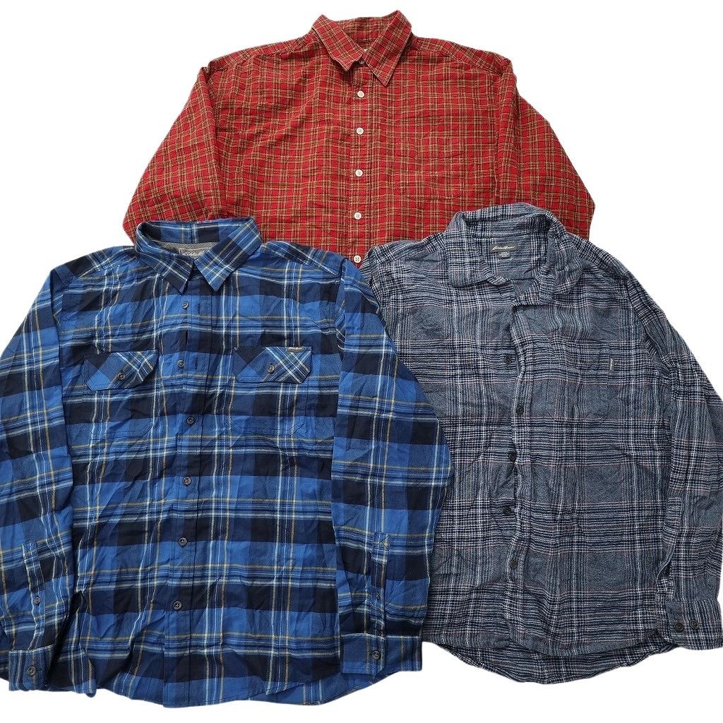 古着卸 まとめ売り ブランドMIX ライトネル 長袖シャツ 10枚セット