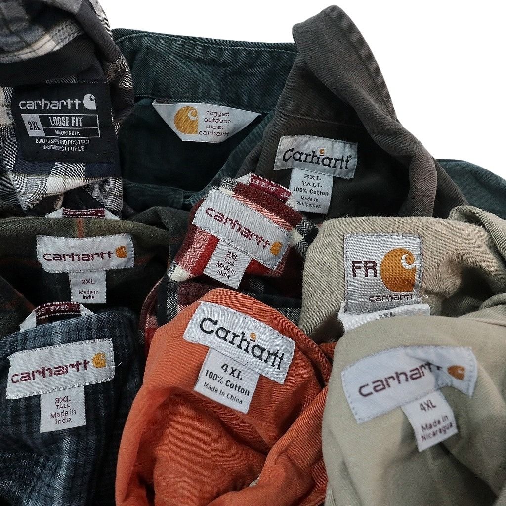 古着卸 まとめ売り カーハート Carhartt 長袖シャツ 9枚セット (メンズ
