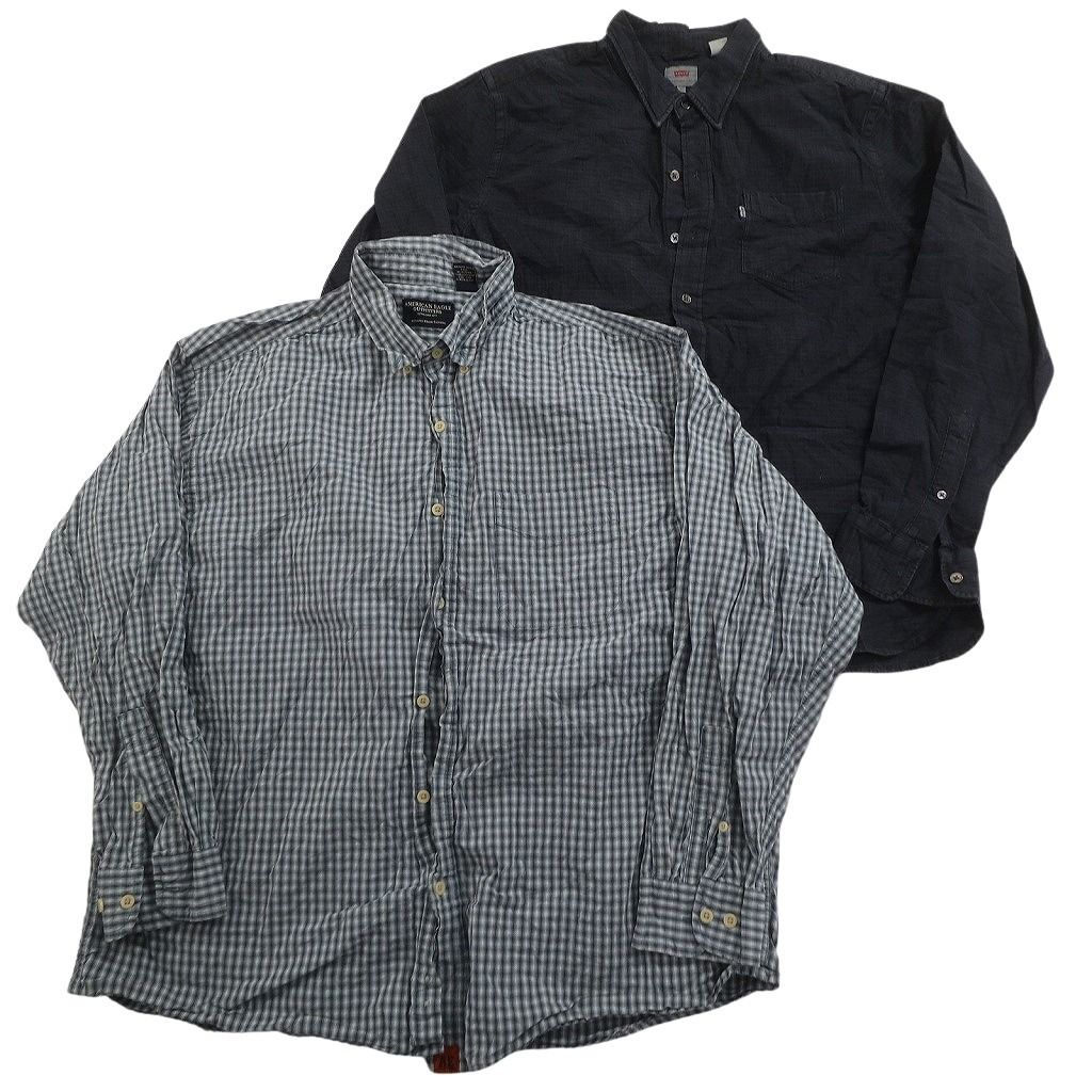 古着卸 まとめ売り ブランドMIX 長袖シャツ 10枚セット (メンズ XL