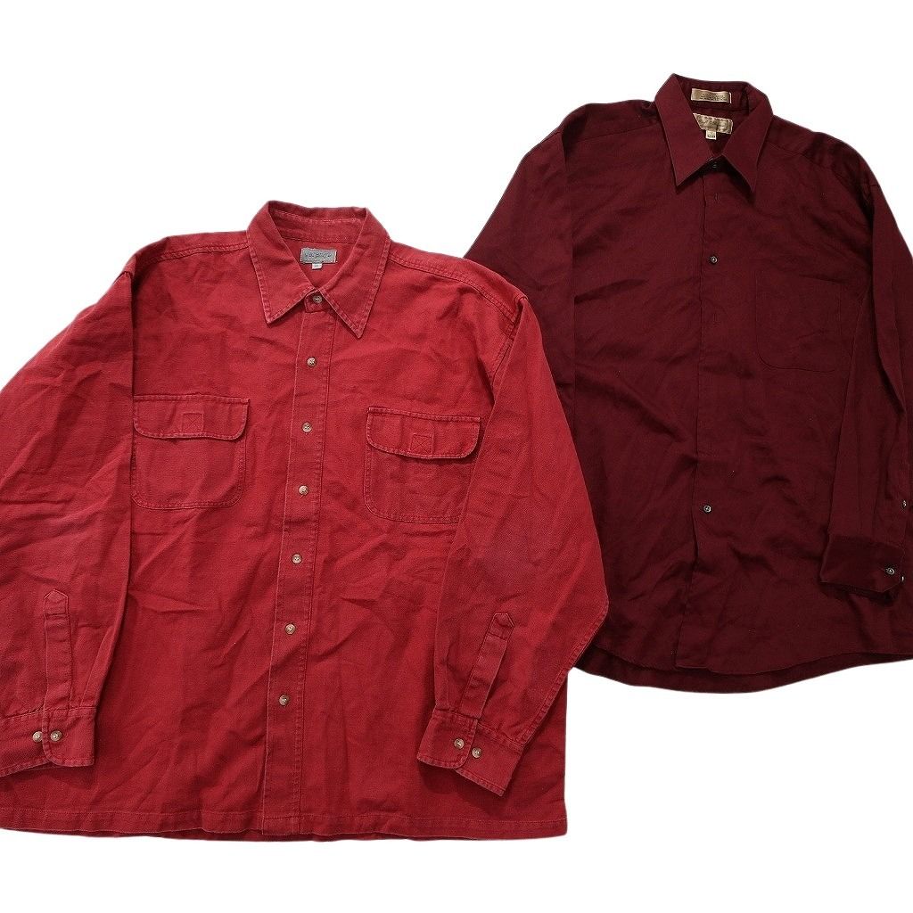 古着卸 まとめ売り 長袖シャツ MIX 10枚セット (メンズ XL ) ノー