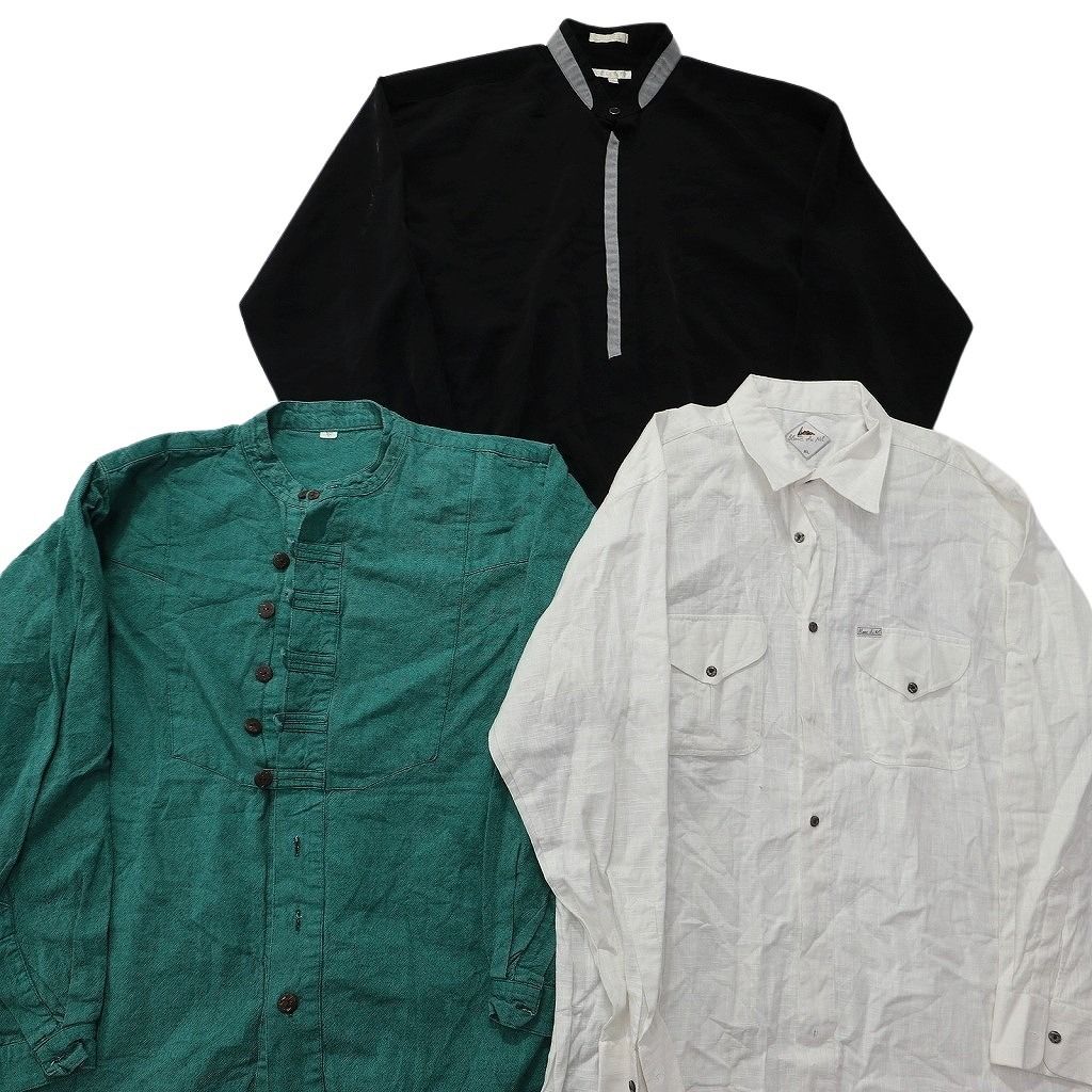 古着卸 まとめ売り 長袖シャツ MIX 10枚セット (メンズ XL ) ノー