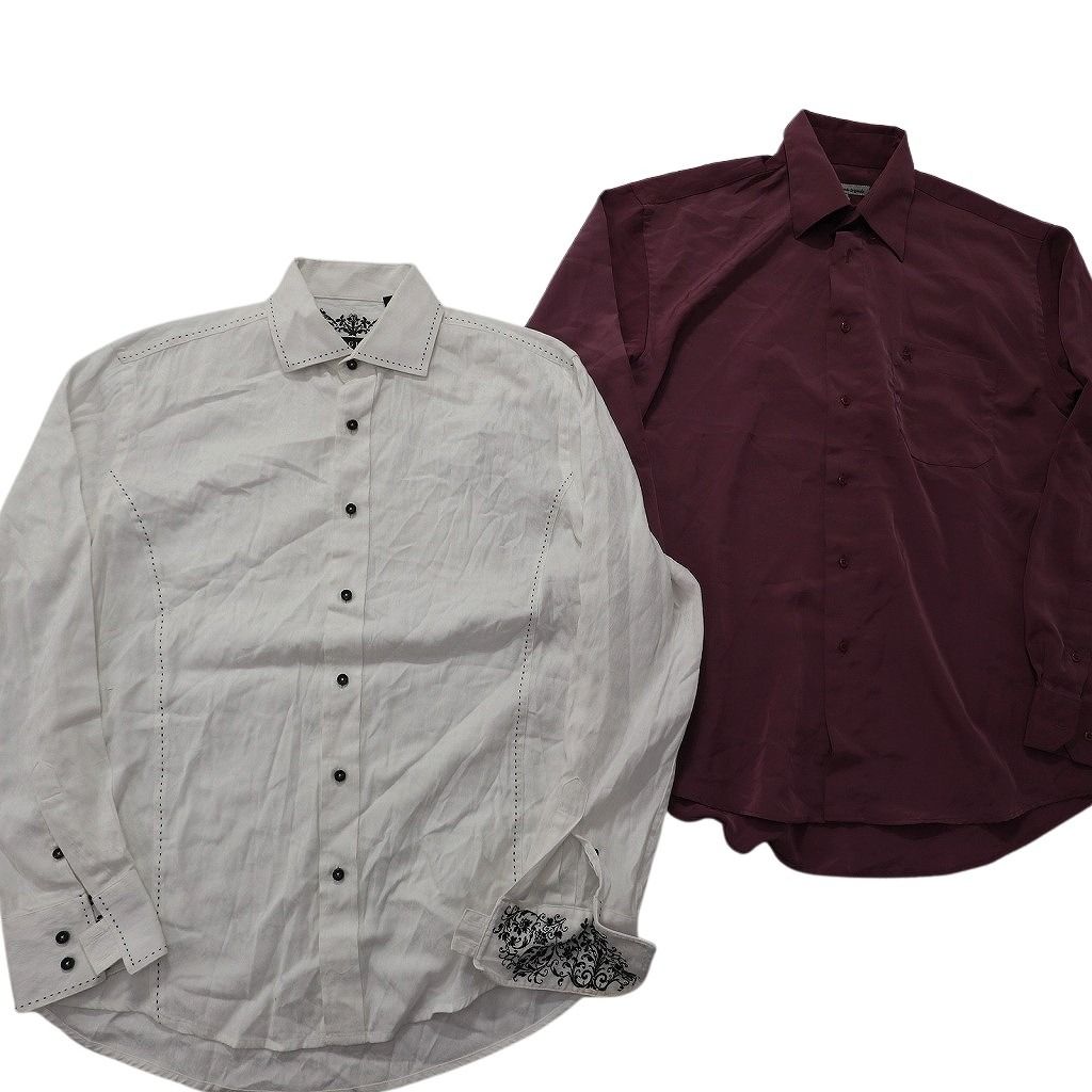 古着卸 まとめ売り 長袖シャツ MIX 10枚セット (メンズ M ) デッド