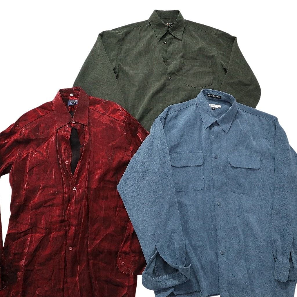 古着卸 まとめ売り 長袖シャツ MIX 10枚セット (メンズ M ) ボタン