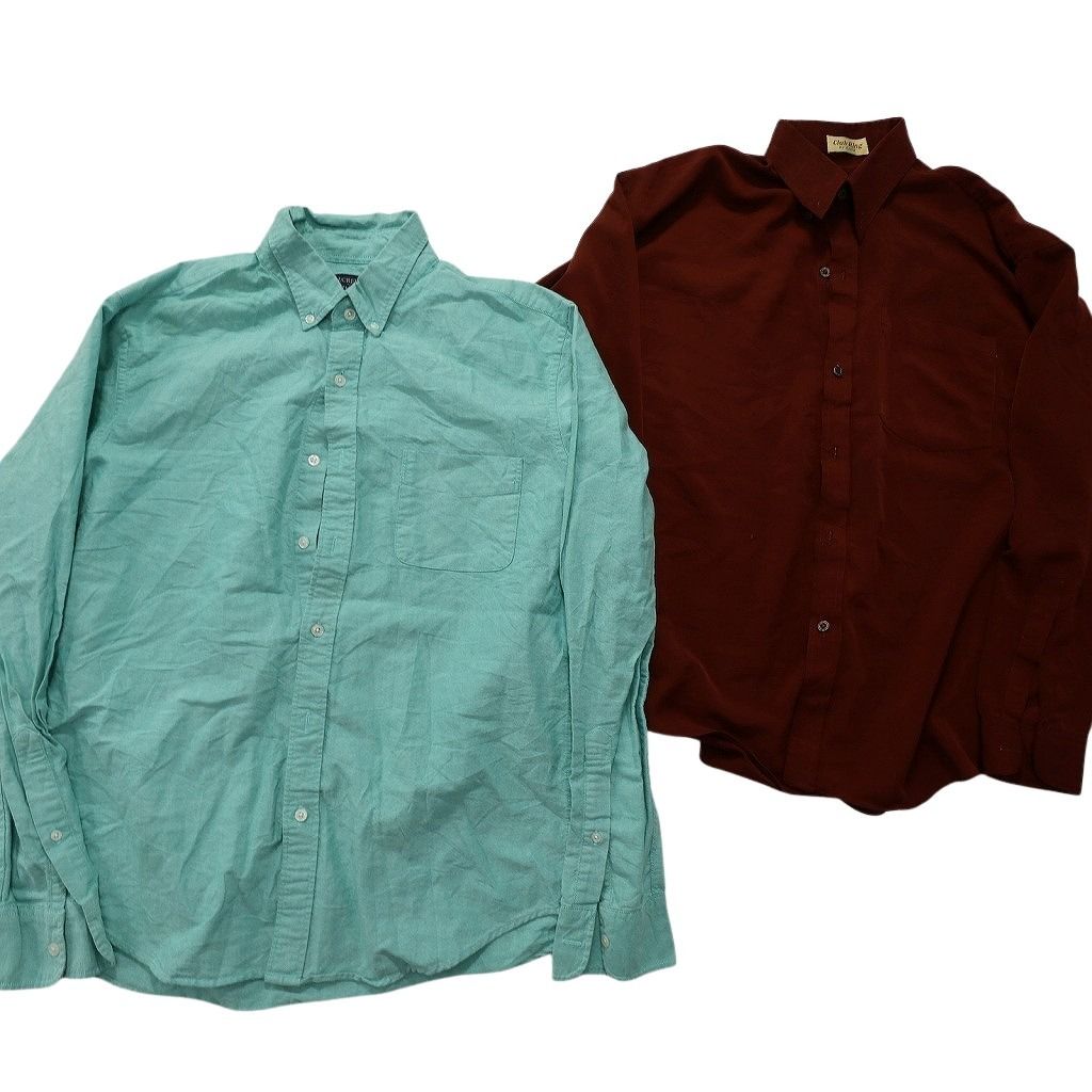 古着卸 まとめ売り 長袖シャツ MIX 10枚セット (メンズ L ) ノーカラー