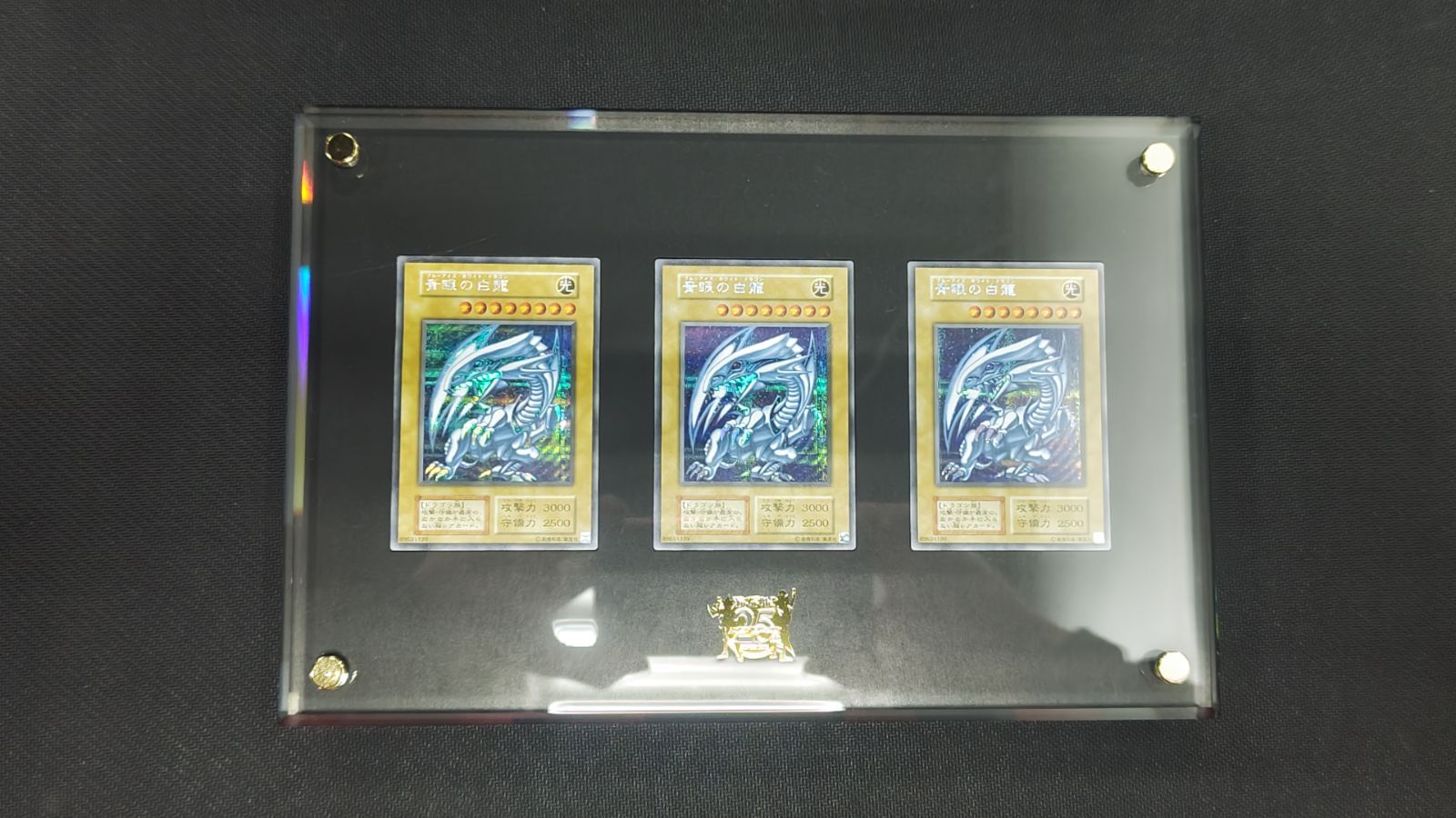 37】遊戯王 海馬セット ブルーアイズ 3枚 専用ディスプレイケース付き