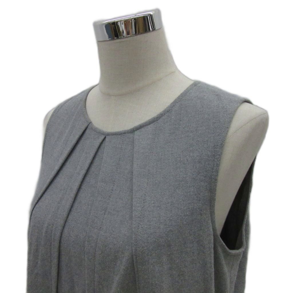 t.b ティービー センソユニコ ワンピース 40 グレー ノースリーブ