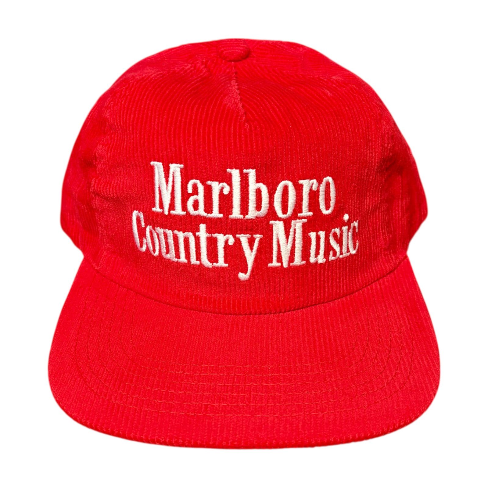 Marlboro Country Music Logo Embroidery Corduroy Cap Trucker Cap