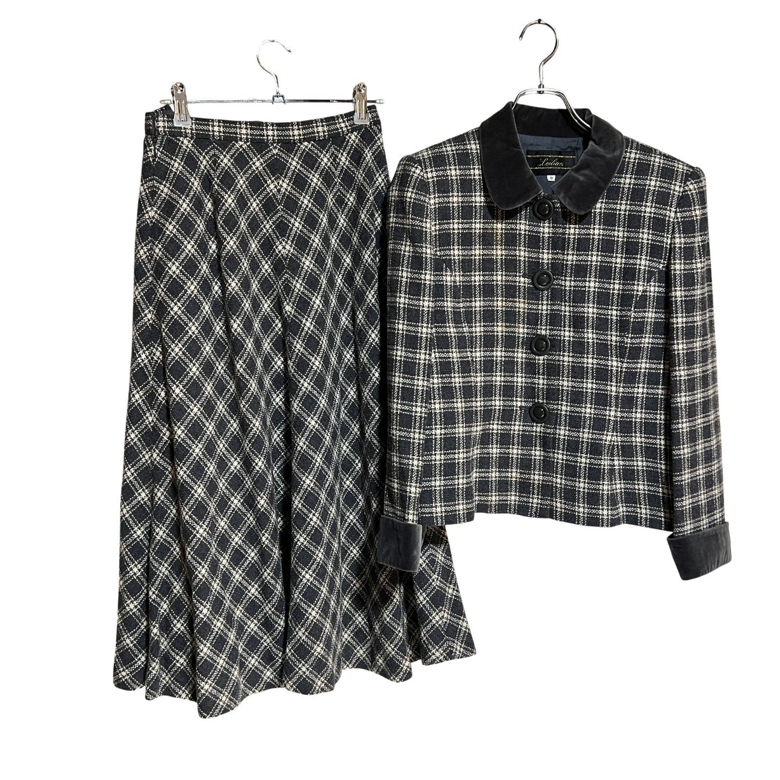 Leilian レリアン セットアップ 上下 2点 ジャケット スカート ウール