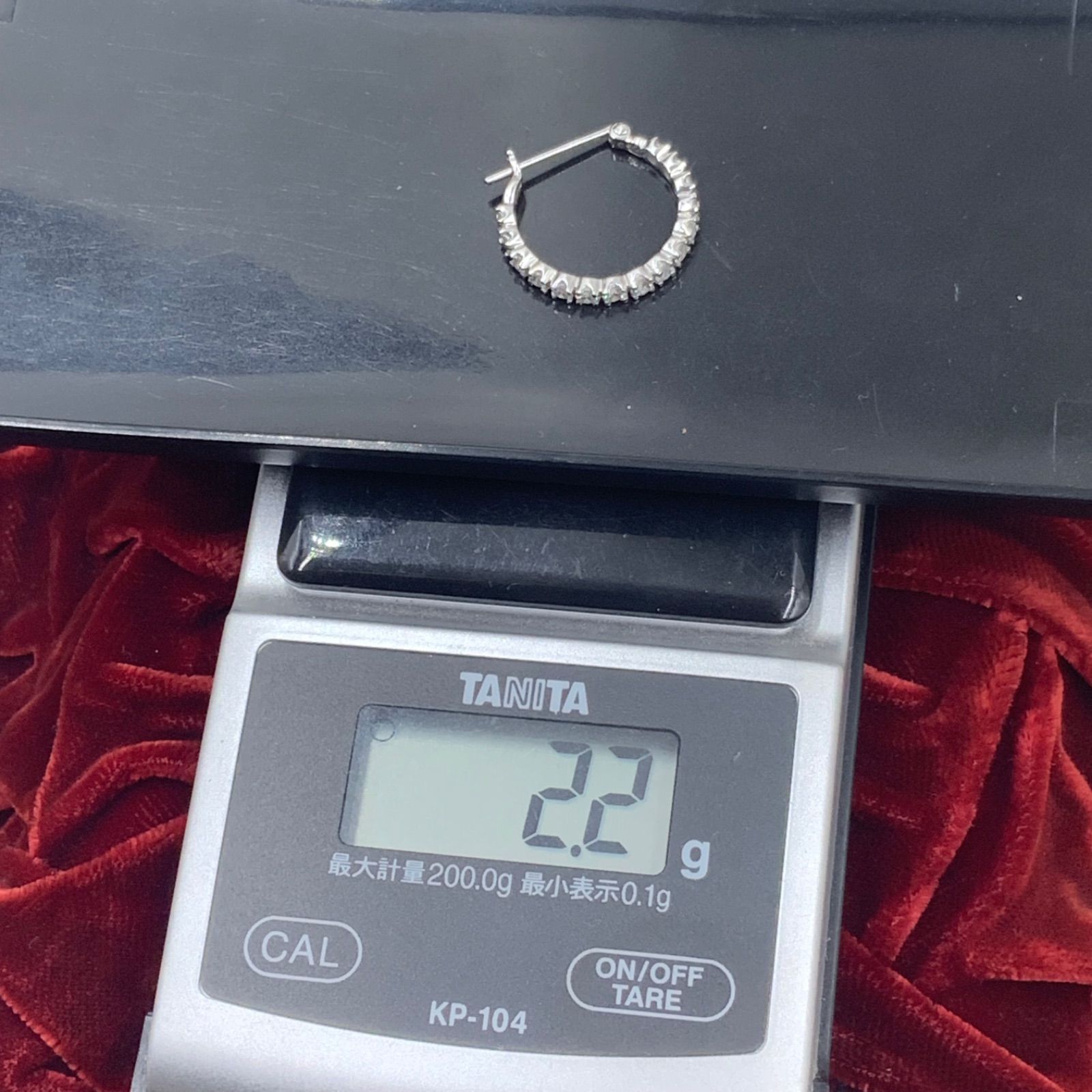 Pt900 ダイヤフープピアス 0.5ct 2.2g - メルカリ