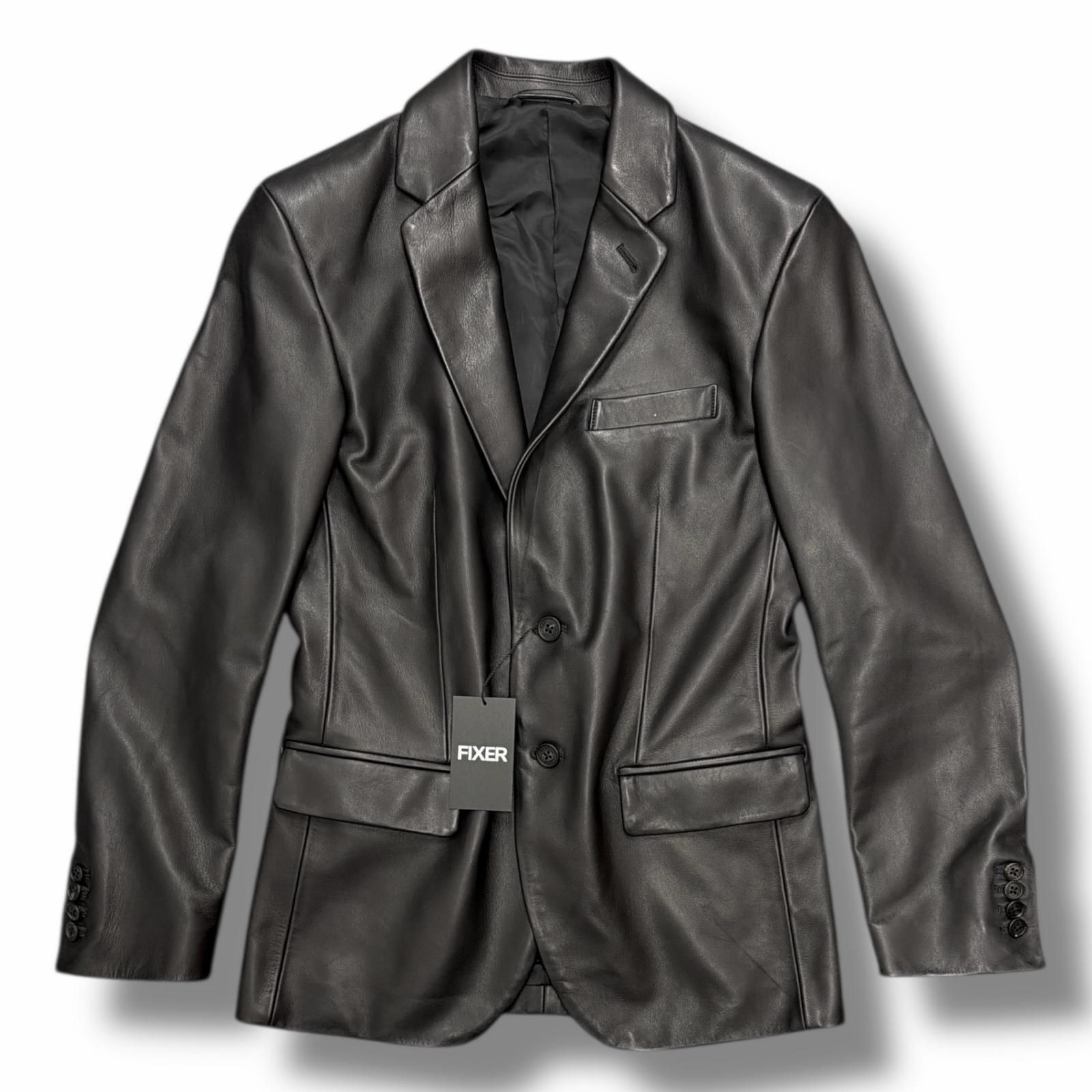 参考上代396000円 未使用 FIXER SARTORIAL JACKET サルトリアルジャケット レザーテーラードジャケット フィクサー F-03 ブラック 46 （8356M） 参考上代396000円 未使用 FIXER SARTORIAL JACKET サルトリアル