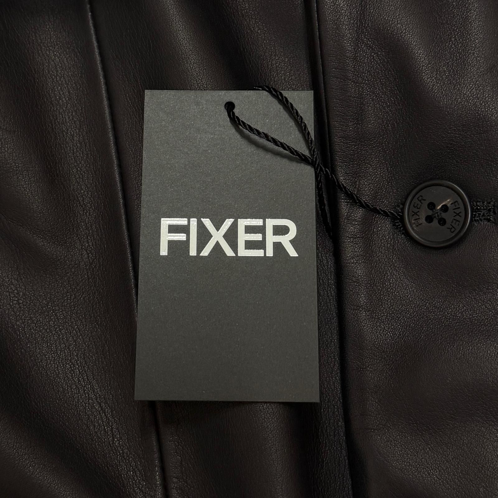 参考上代396000円 未使用 FIXER SARTORIAL JACKET サルトリアルジャケット レザーテーラードジャケット フィクサー F-03 ブラック 46 （8356M） 参考上代396000円 未使用 FIXER SARTORIAL JACKET サルトリアル