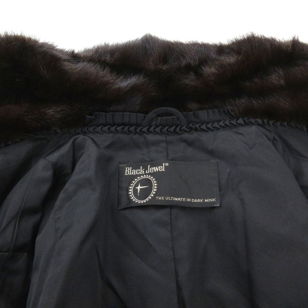 Black Jewel ファーコート 毛皮 ダークミンク ショート丈 ダーク