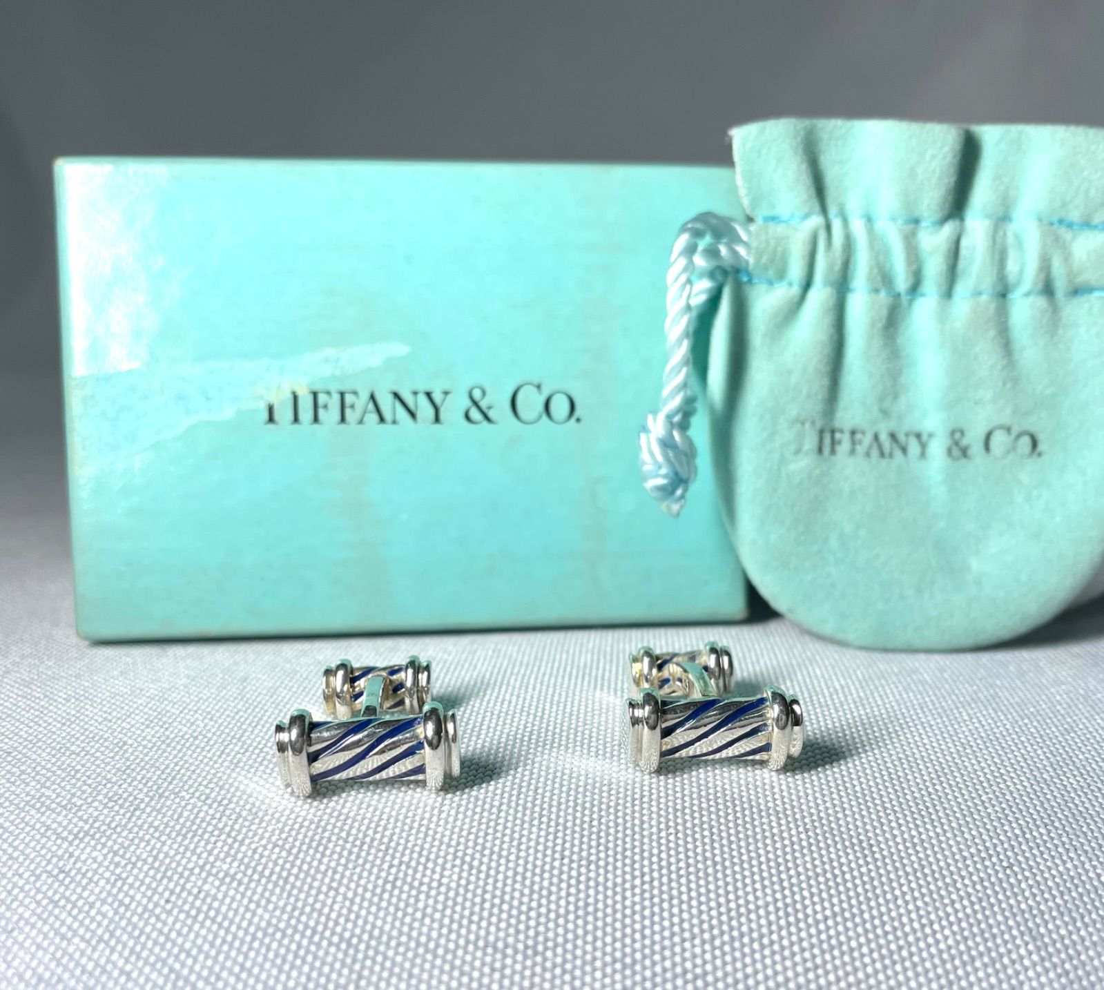 希少 Tiffany ティファニー ブルーライン ローラーデザイン
