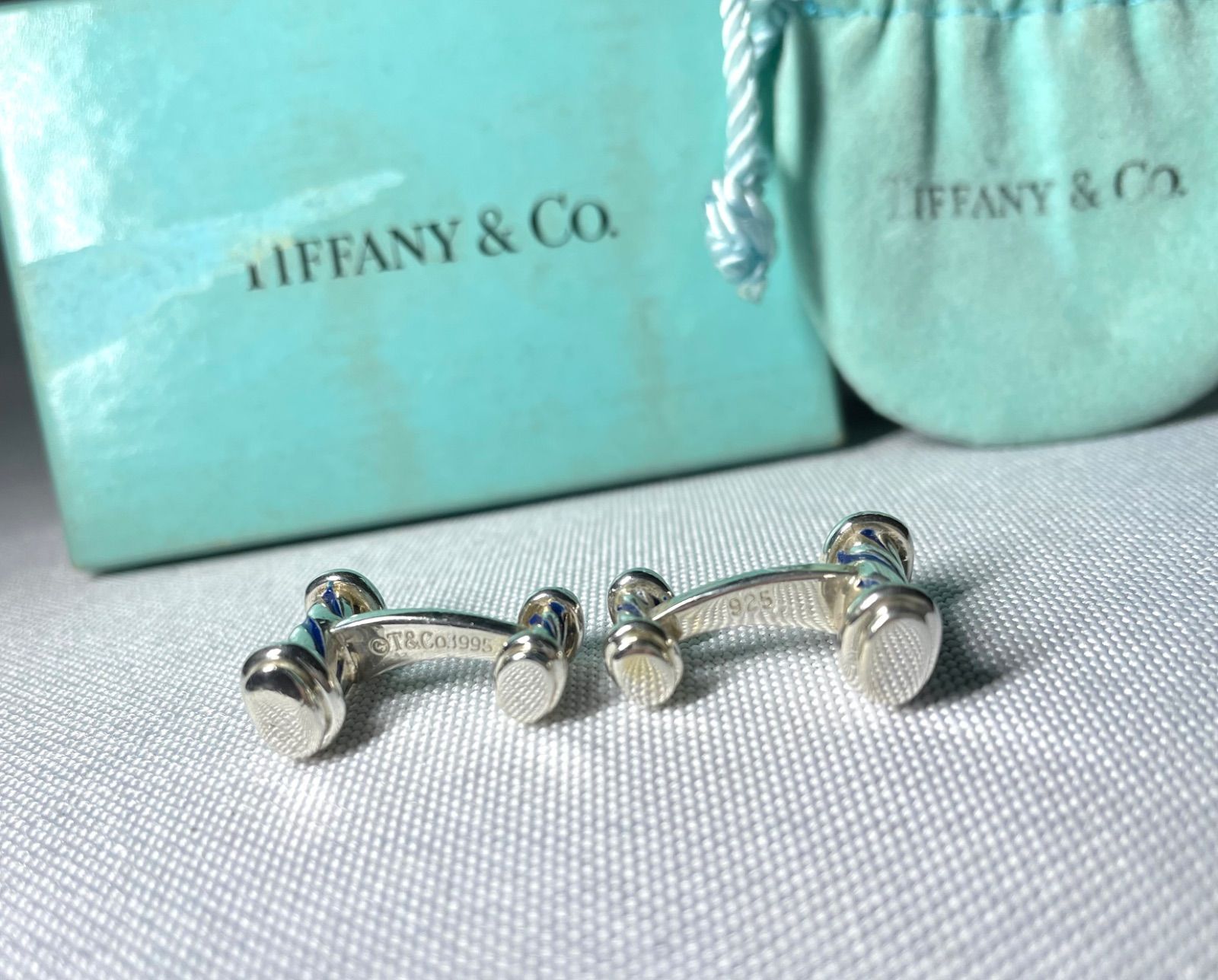 希少 Tiffany ティファニー ブルーライン ローラーデザイン